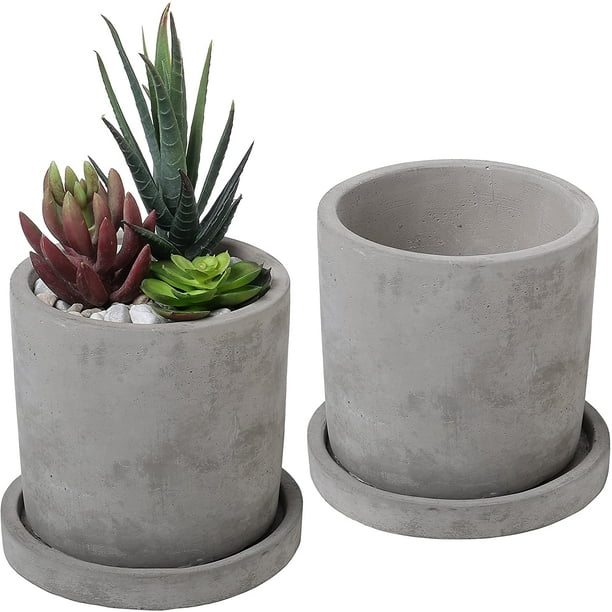 Plant Concrete Succulent Pot Minimalist Large Outdoor Cactus Planter Modern Indoor